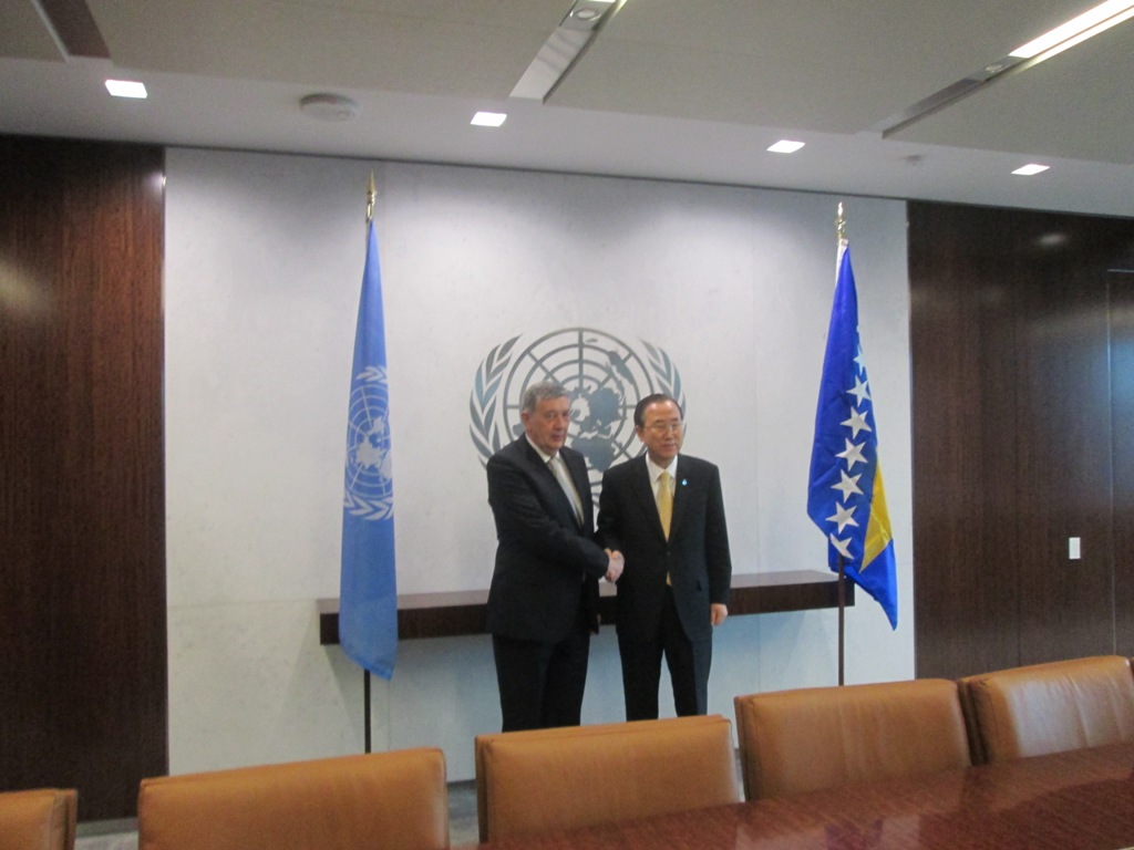 Chairman of BiH Presidency met with Ban Ki Moon in New York