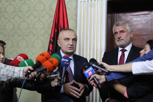 Parliamentary speaker Meta meets leader of PDSH Menduh Thaci