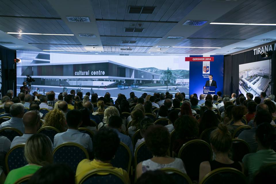 Project of the multi modal passenger terminal presented in Tirana