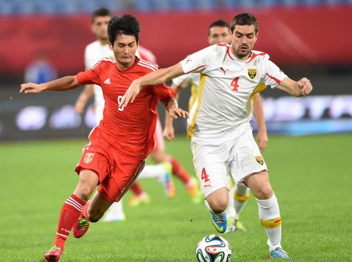 FYROM defeated by China in a friendly football match