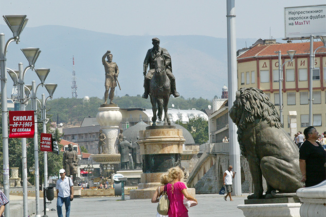The name dispute dominates political debates in Skopje