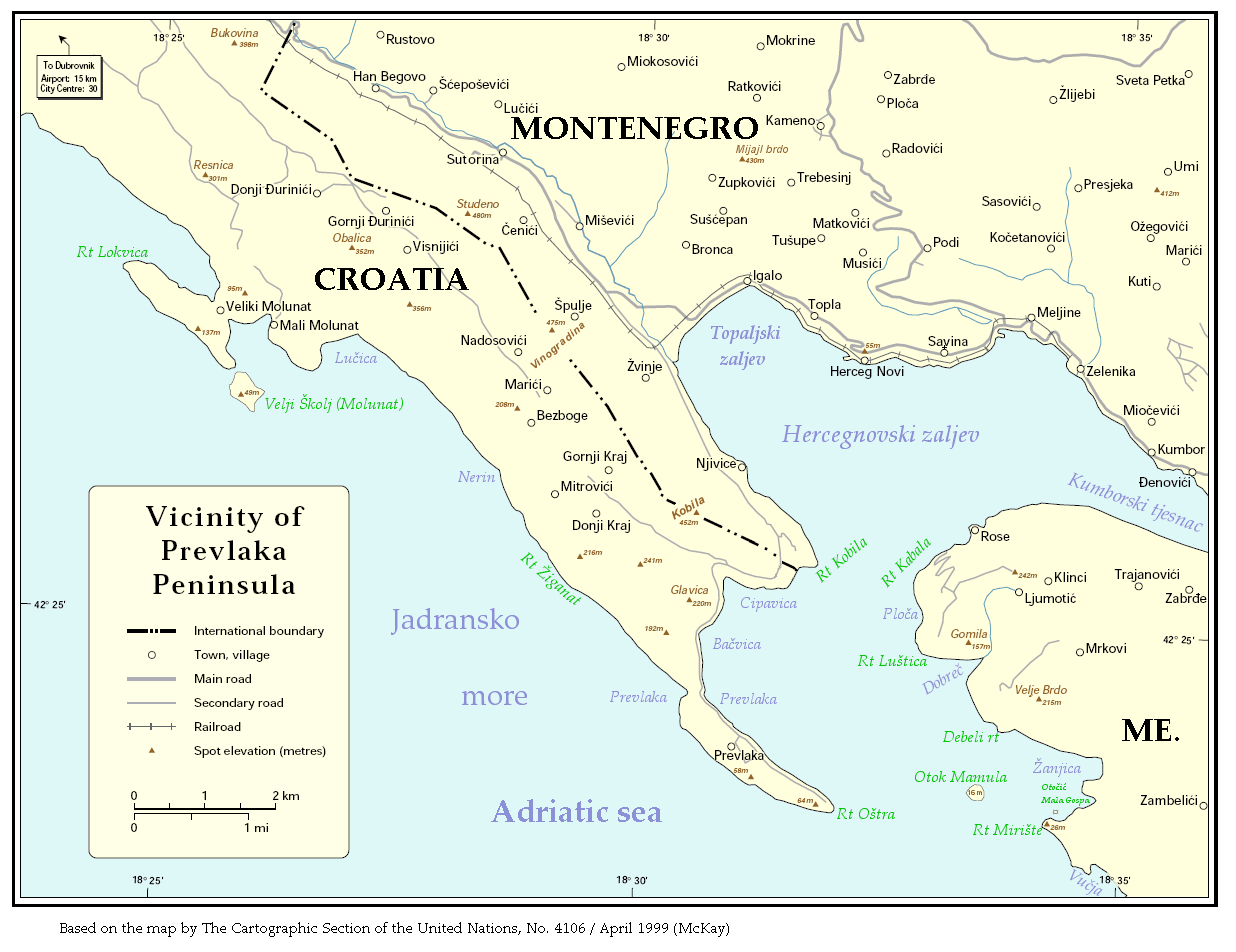 Border dispute between Croatia and Montenegro goes to next stage