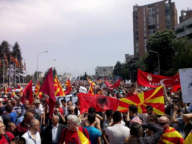 Massive protests take place in Skopje