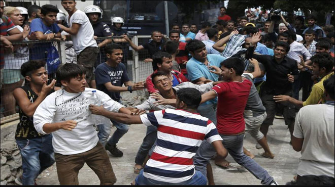 Violence and suicide attempt in migrant “camp”