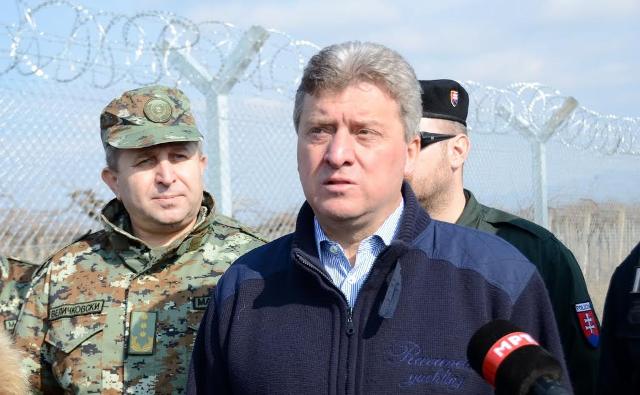 The fence set up on the border has prevented large numbers of illegal refugees, says president Ivanov