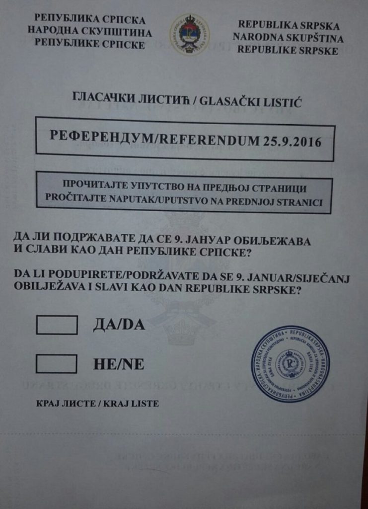 “Referendum war” begun in BiH