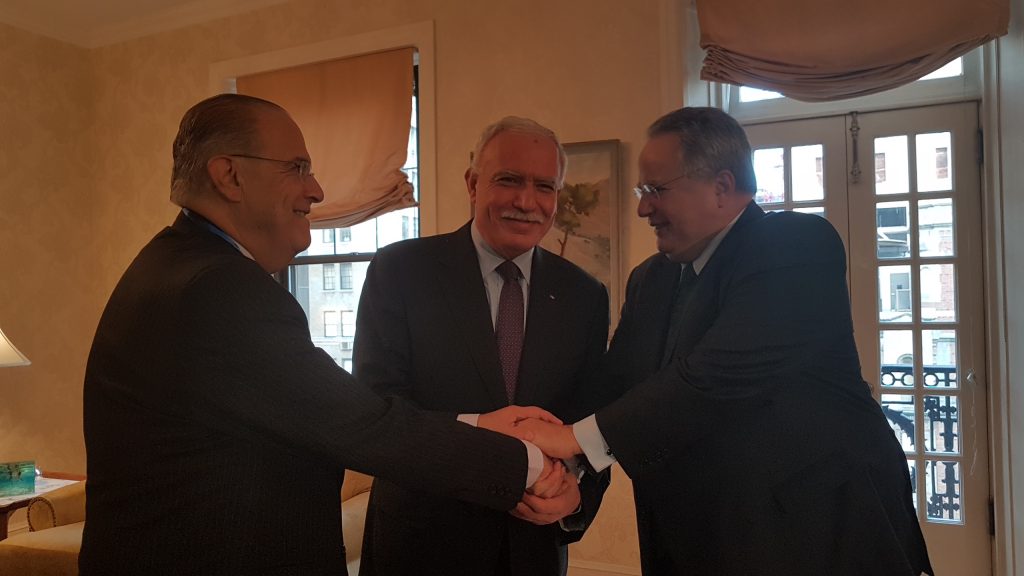 Historic first Greece – Cyprus – Palestine tripartite meeting takes place in New York