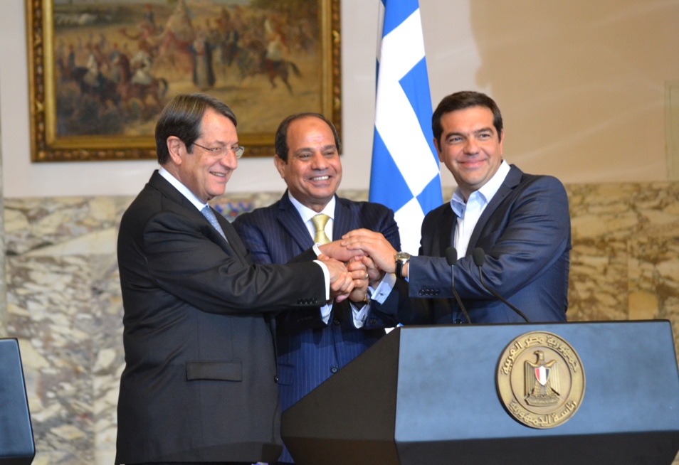 Leaders send own messages at Greece – Cyprus – Egypt Trilateral Summit