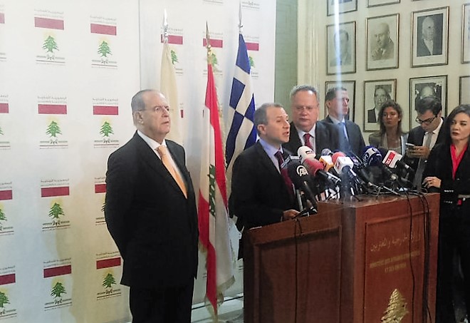 Foreign Ministers of Lebanon, Greece and Cyprus hold trilateral meeting in Beirut, discuss developments in Eastern Mediterranean