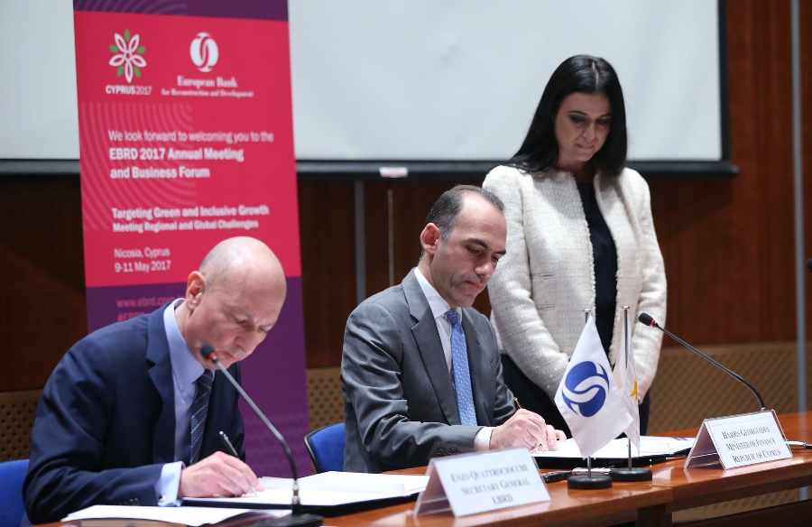 Signing of Memorandum for the organization in Cyprus of EBRD Annual General Meeting and Business Forum
