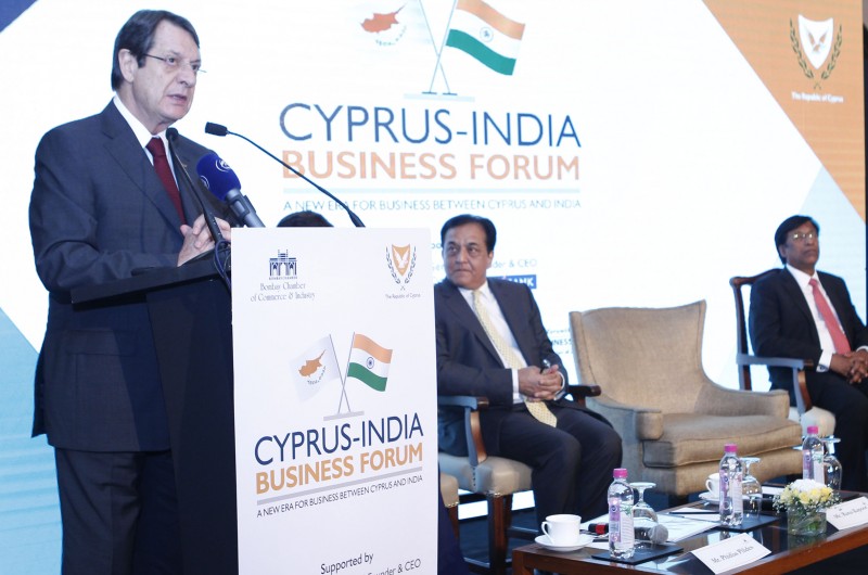 President Anastasiades expresses hope that Cyprus-India economic ties will deepen