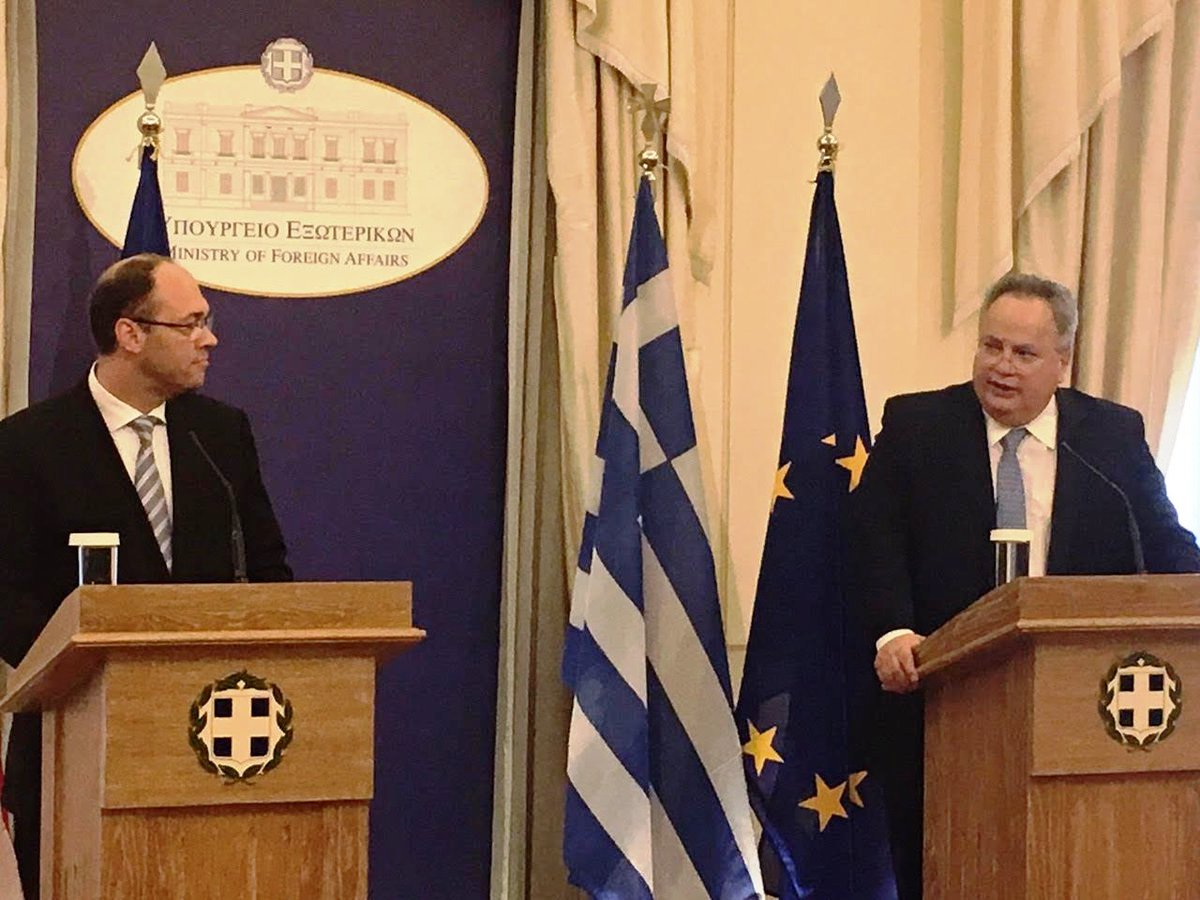 Kotzias, Stier discuss bilateral relations, EU prospects for Balkan countries