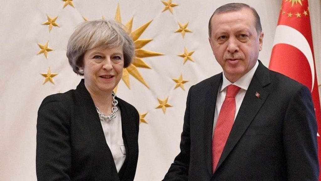 May and Erdogan reaffirm security and trade bonds
