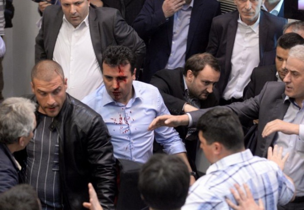 Authorities FYROM carry out arrests following the incidents in Parliament