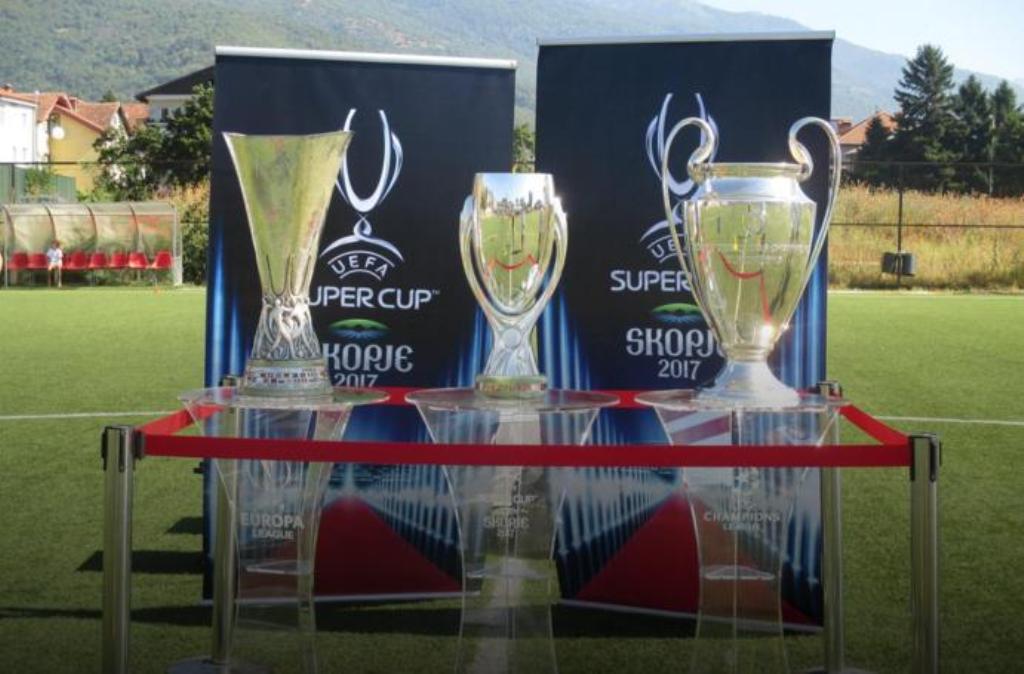 UEFA’s trophies displayed in Tetovo