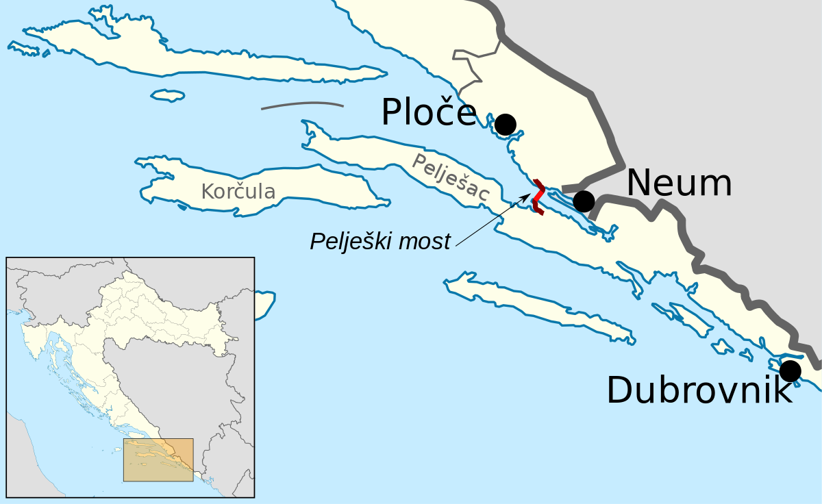 Peljesac bridge politically divides two countries