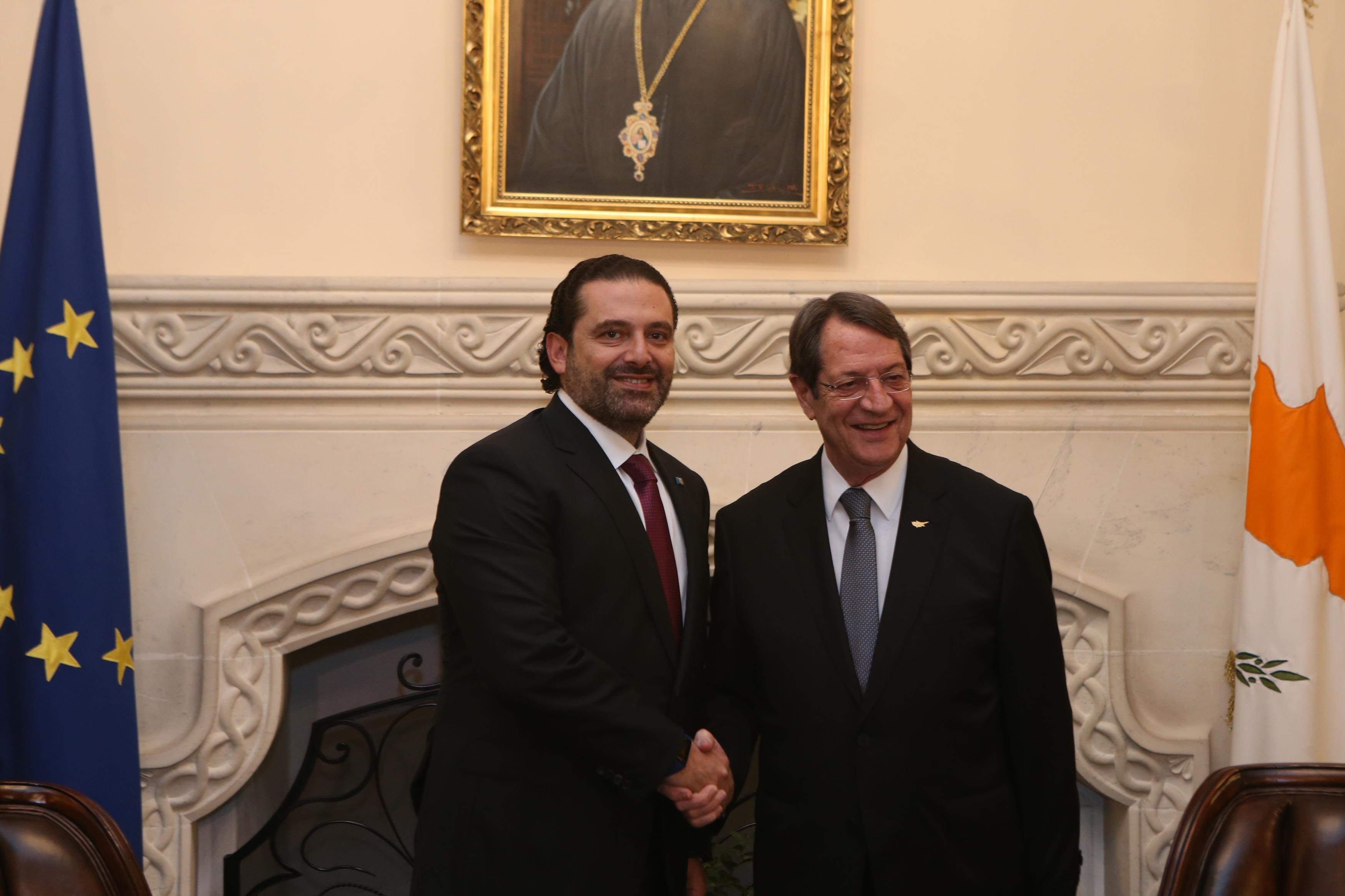 President Anastasiades met with the Prime Minister of Lebanon