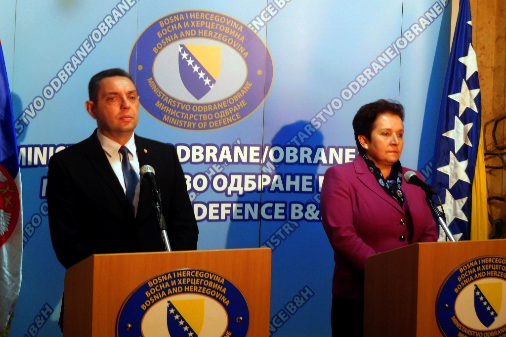 Serbian Defence Minister Aleksandar Vulin on an official visit to BiH