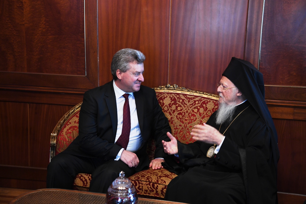 fYROMacedonia’s president visits Ecumenical Patriarch Bartholomew
