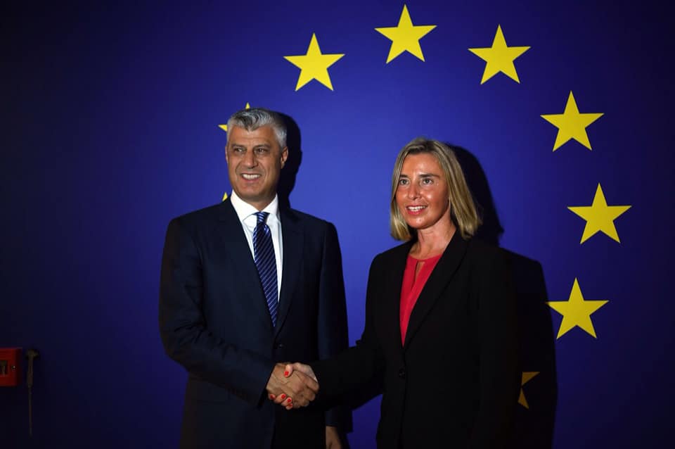 President Thaci meets the head of the EU diplomacy in New York