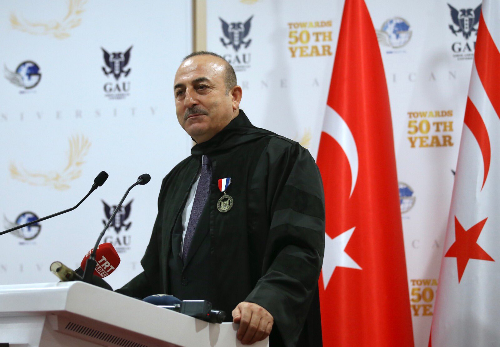 Cavusoglu in Northern Cyprus