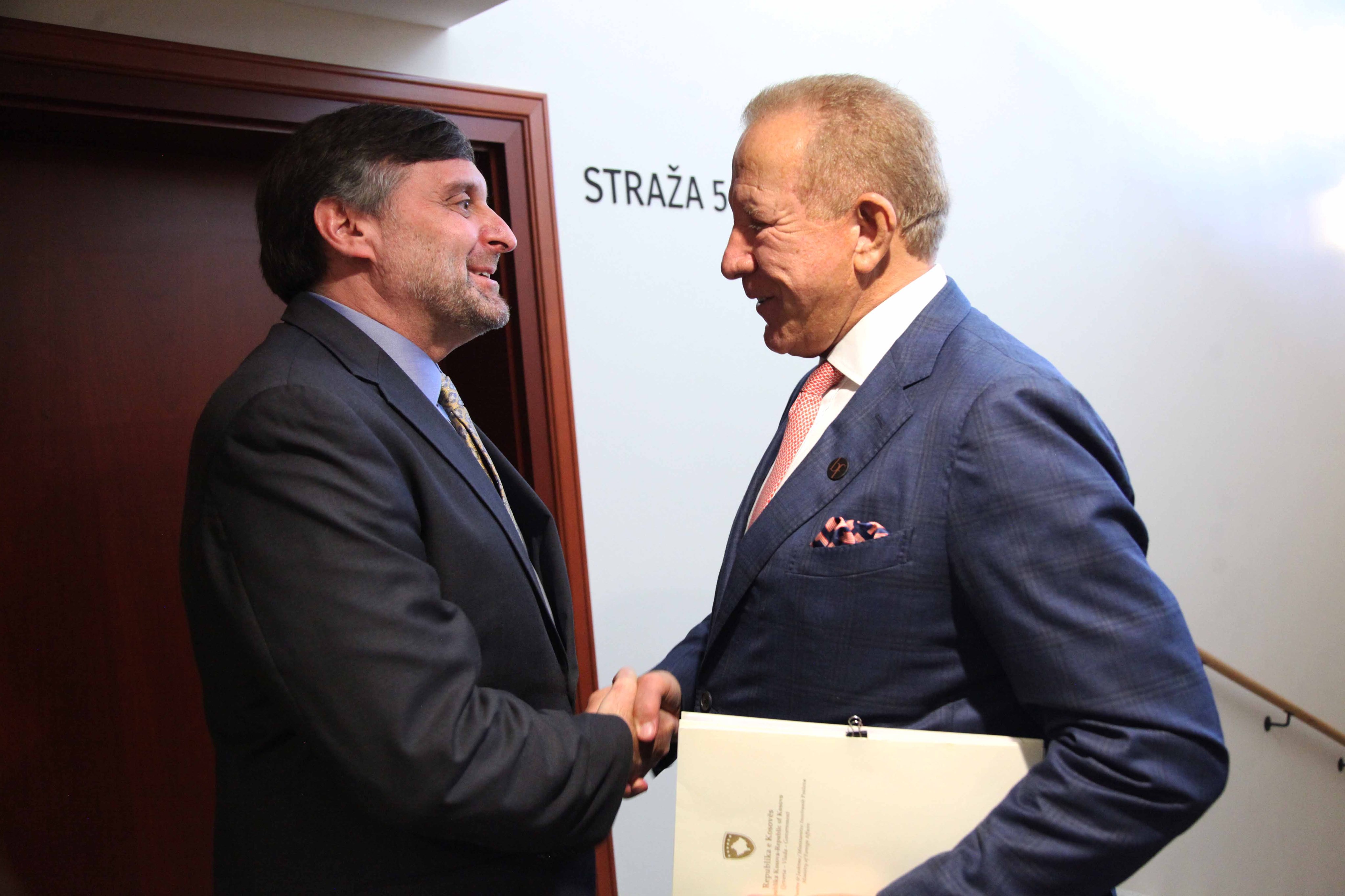 Minister Pacolli met with Ambassador Palmer