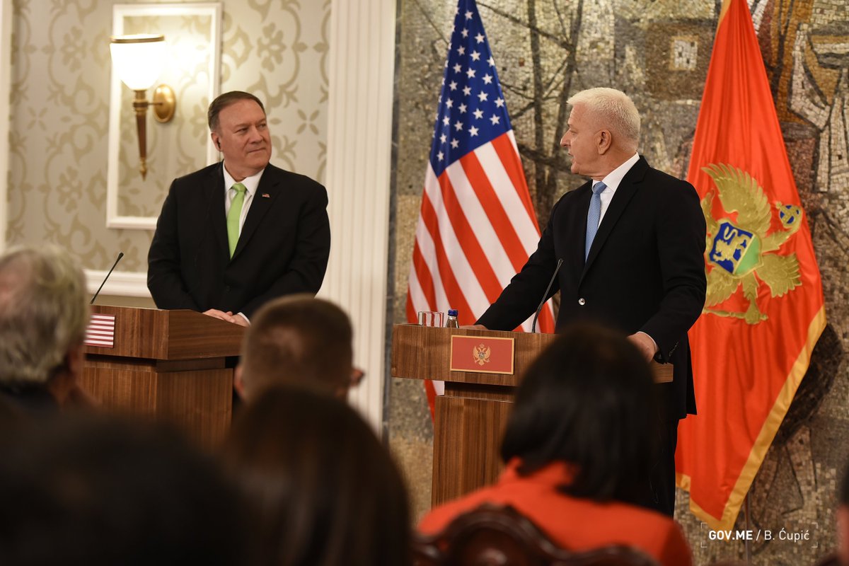 Pompeo becomes first US Secretary of State to visit Montenegro