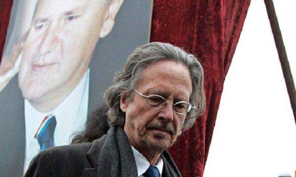 Protest in Pristina against the decision to award Peter Handke with the Noble Prize