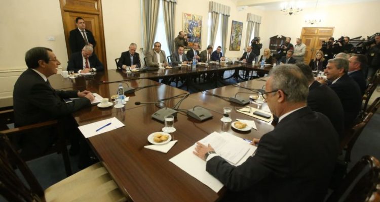 Discussions between Anastasiades and political leaders focus on large-scale reforms