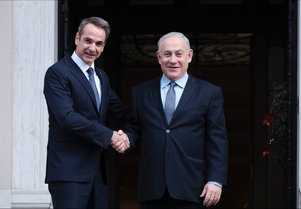 Mitsotakis-Netanyahu meeting before the signing of EastMed