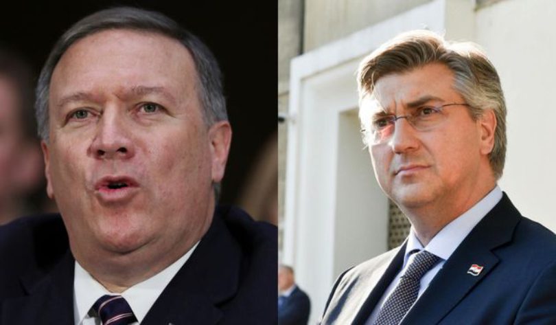 Croatia: PM Plenković had telephone conversation with US Secretary of State Pompeo