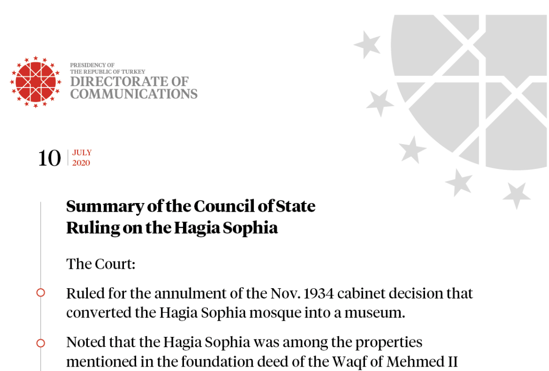 Turkey: “Properties of charitable foundations cannot be transferred under any circumstances.”