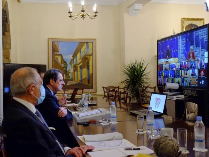 Cyprus: Anastasiades tackles pandemic, France attacks and Turkish provocations during EC intervention