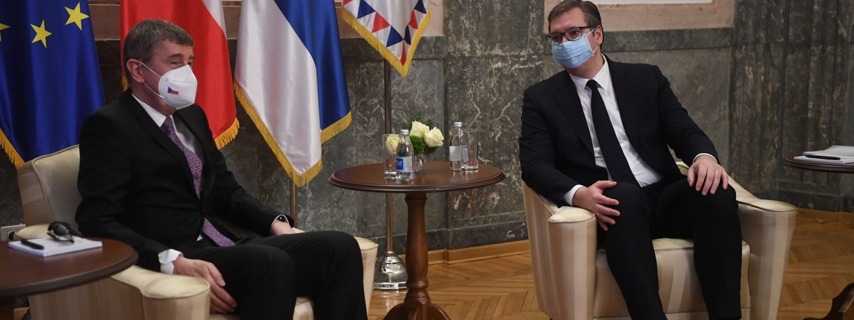 Serbia Vucic Meets With Czech Pm Babis