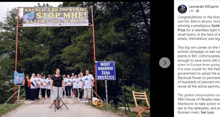 BiH: DiCaprio urged F BiH authorities to ban small HPPs
