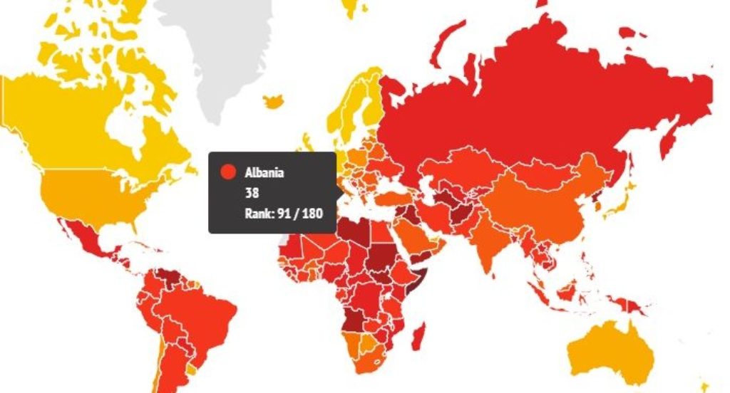 Transparency International says that Albania has not made progress in the fight against corruption