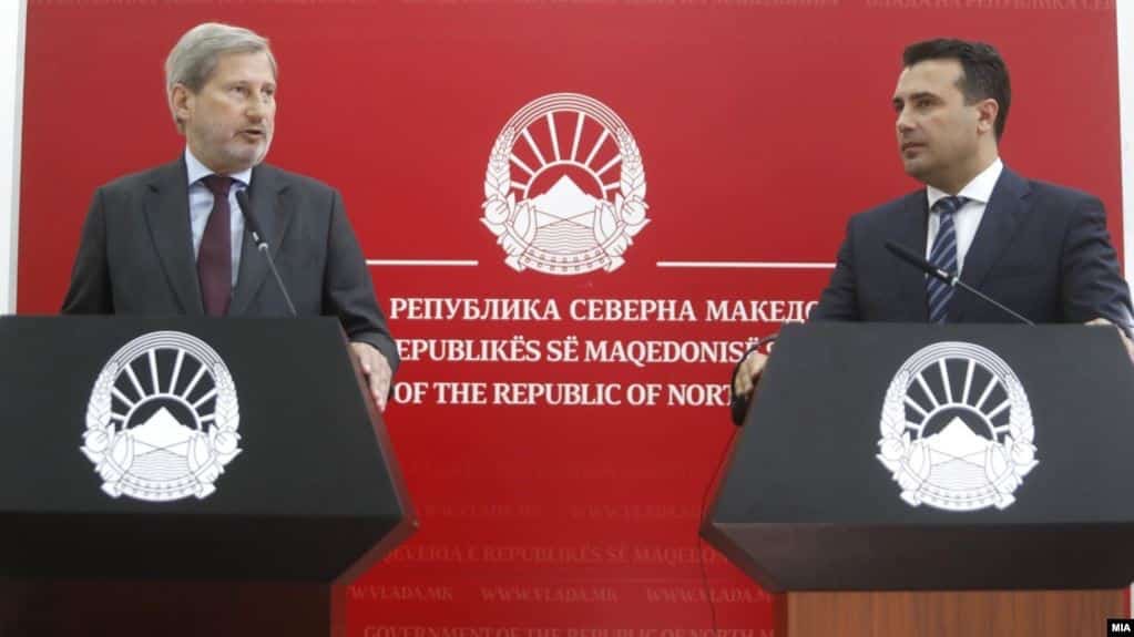 Hahn porosi nga Shkupi: Ligji për Prokurorinë kusht për të fituar datën në tetor