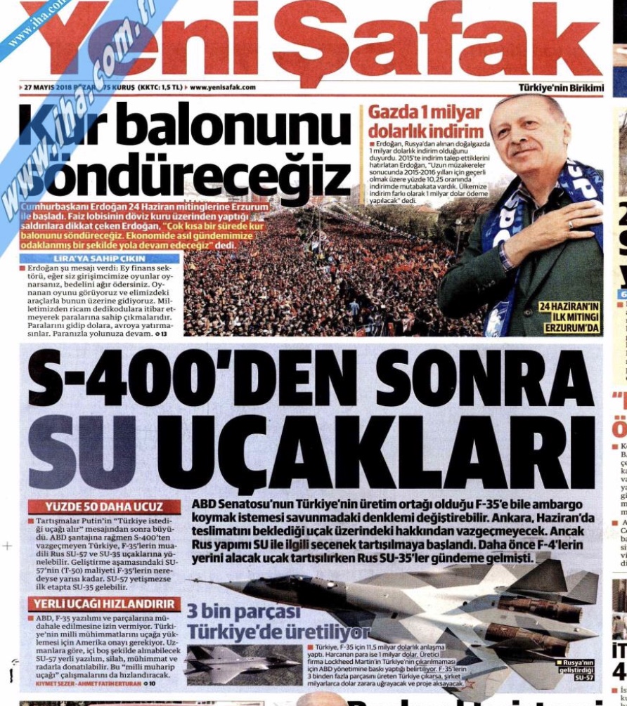 Η Τουρκία εξετάζει το ενδεχόμενο αγοράς ρωσικών μαχητικών λόγω του εμπάργκο για τα F-35