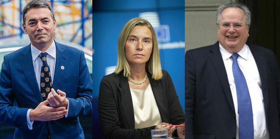 Πρόγευμα παρουσία Mogherini Κοτζιά Dimitrov στις Βρυξέλλες