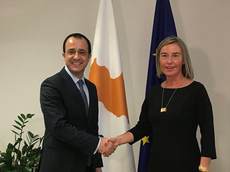 Συνάντηση Χριστοδουλίδη Mogherini στις Βρυξέλλες
