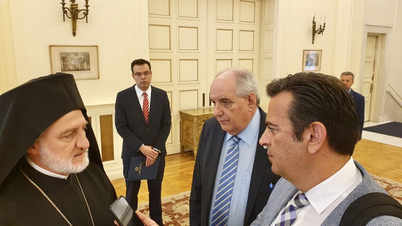 Συνάντηση νέου Αρχιεπισκόπου Αμερικής με την ηγεσία του Ελληνικού ΥΠΕΞ