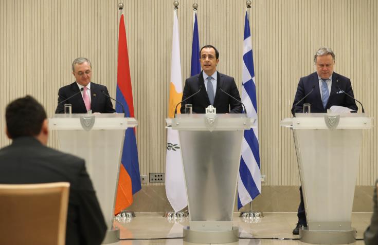 Εμβαθύνουν σχέσεις Κύπρος, Ελλάδα, Αρμενία με γνώμονα τομείς αμοιβαίου ενδιαφέροντος