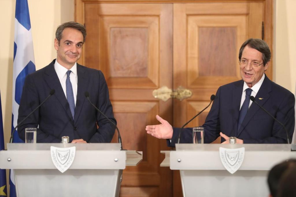 Με γνώμονα τις κοινές προκλήσεις οι δηλώσεις Αναστασιάδη-Μητσοτάκη