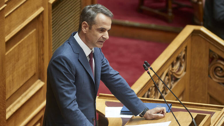 Με μεταναστευτικό και ασφαλιστικό αλλά χωρίς εξωτερική πολιτική η ομιλία Μητσοτάκη στην ΚΟ του κόμματός του