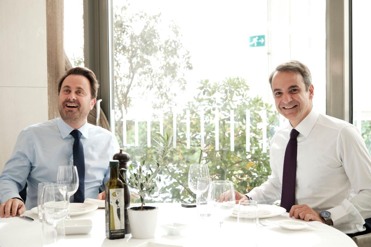 Με τον Xavier Bettel συναντήθηκε ο Κυριάκος Μητσοτάκης
