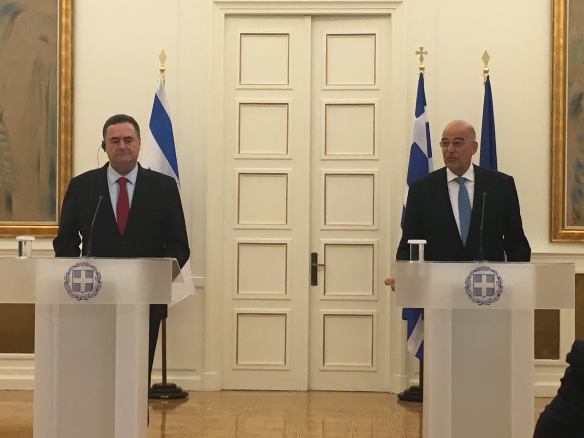 Τις σημαντικές και στενές σχέσεις Ελλάδας Ισραήλ επιβεβαίωσαν Δένδιας Katz