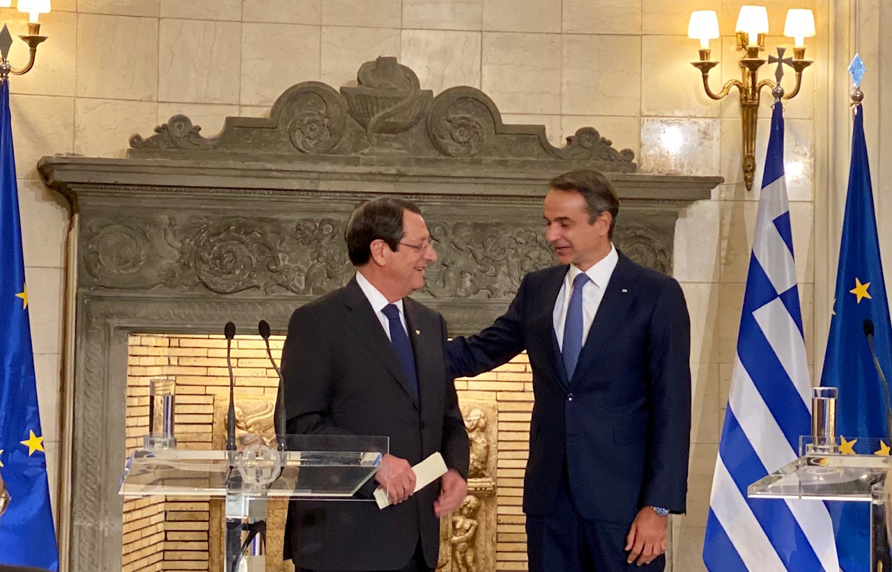Αναστασιάδης-Μητσοτάκης: Άριστος ο συντονισμός για την αντιμετώπιση της Τουρκικής επιθετικότητας