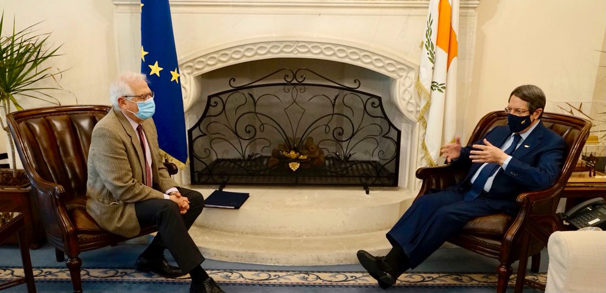 Κύπρος: Την στήριξη της ΕΕ στις προσπάθειες επίλυσης του Κυπριακού, επιβεβαίωσε ο Borrell