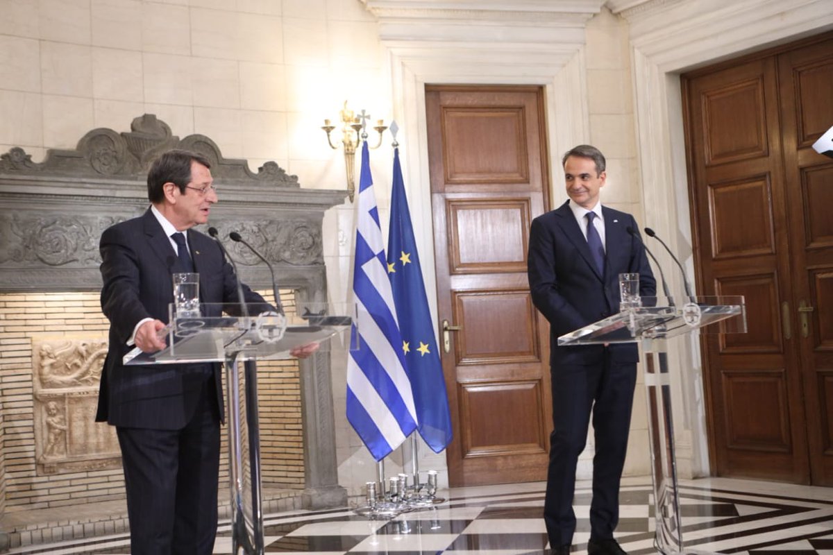 Ελλάδα: Για το Κυπριακό, τις εξελίξεις στην Ανατολική Μεσόγειο και τη Σύνοδο Κορυφή συζήτησαν Μητσοτάκης και Αναστασιάδης