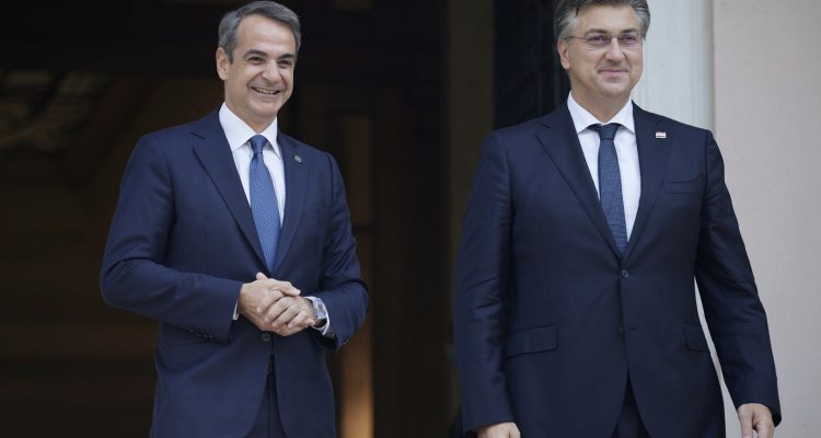 Τον Πρωθυπουργό της Κροατίας υποδέχτηκε ο Έλληνας Πρωθυπουργός στην Αθήνα